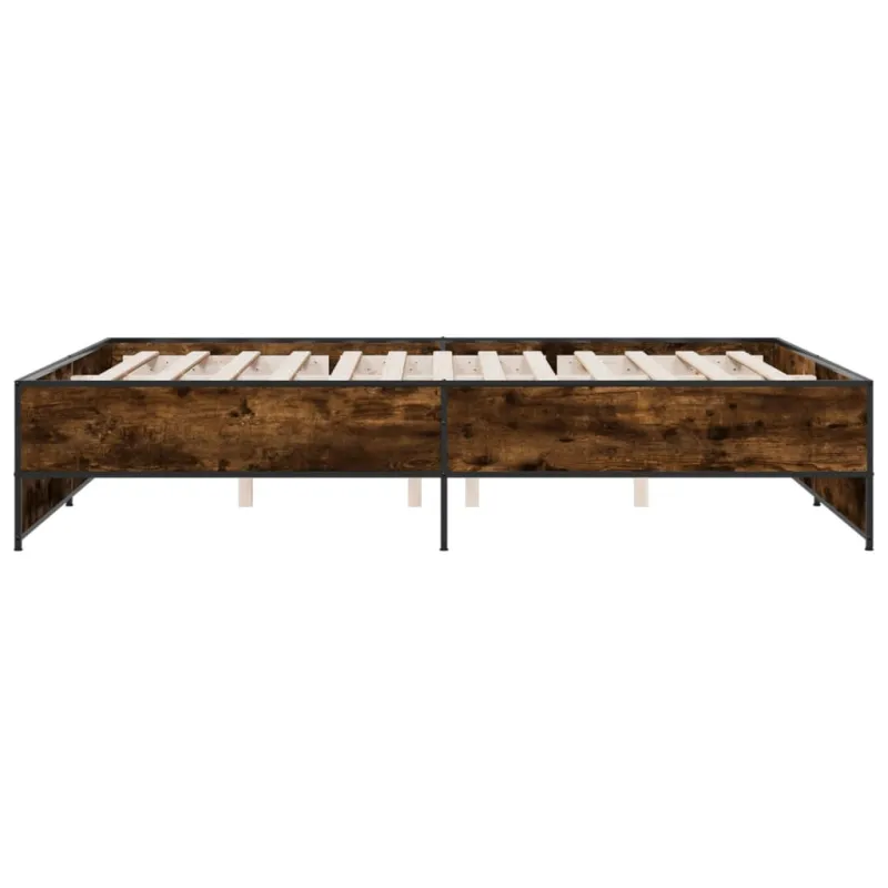 Lovos rėmas, dūminio ąžuolo, 140x200cm, mediena ir metalas