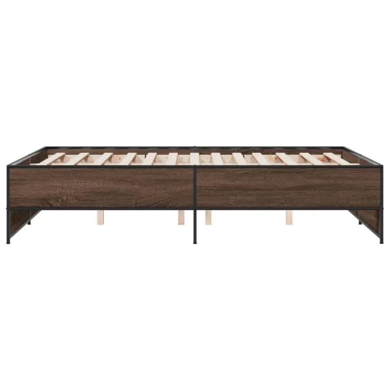 Lovos rėmas, rudas ąžuolo, 120x200cm, apdirbta mediena/metalas