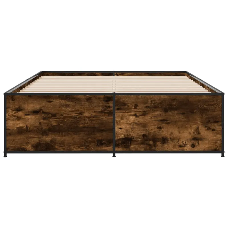 Lovos rėmas, dūminio ąžuolo, 140x190cm, mediena ir metalas