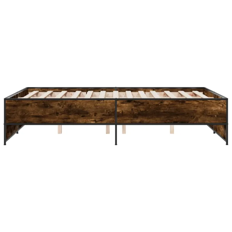 Lovos rėmas, dūminio ąžuolo, 140x190cm, mediena ir metalas