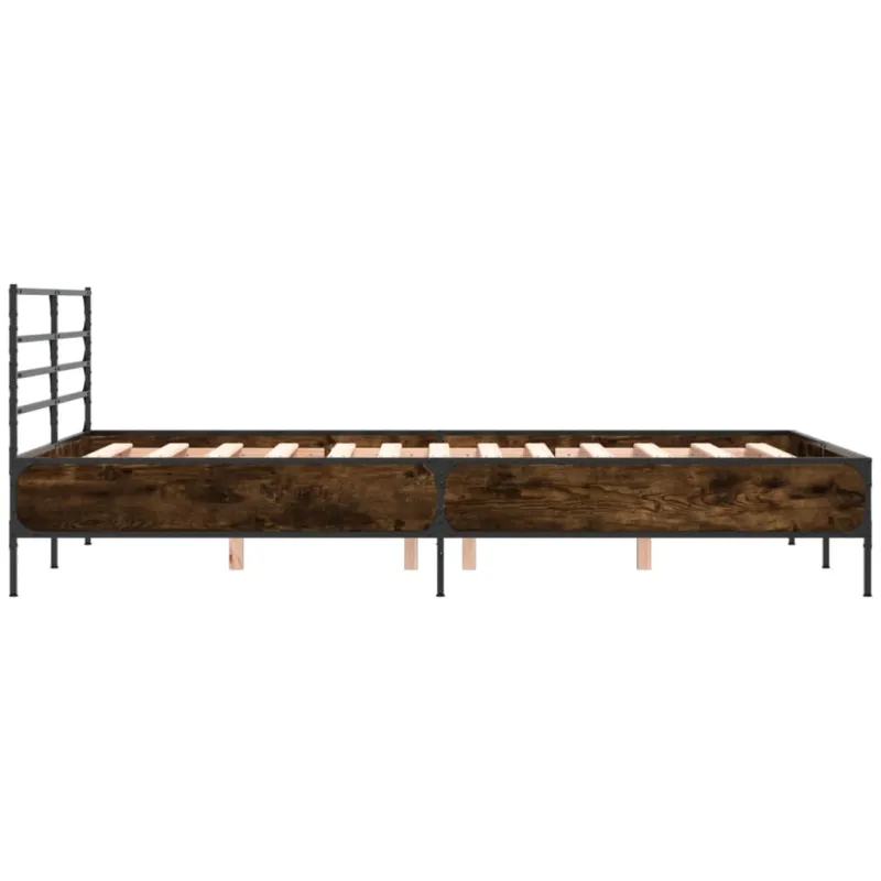 Lovos rėmas, dūminio ąžuolo, 120x200cm, mediena ir metalas