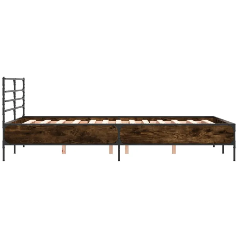 Lovos rėmas, dūminio ąžuolo, 120x190cm, mediena ir metalas