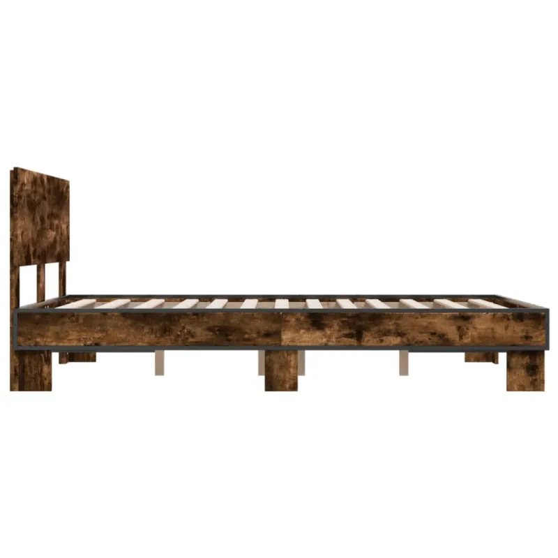 Lovos rėmas, dūminio ąžuolo, 120x190cm, mediena ir metalas