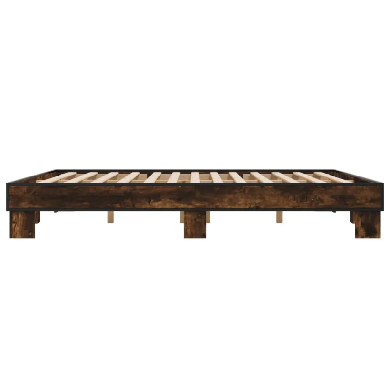 Lovos rėmas, dūminio ąžuolo, 200x200cm, mediena ir metalas