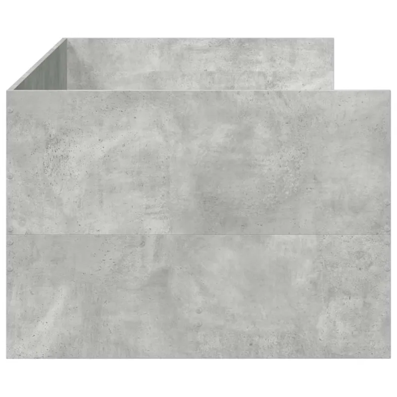 Kušetė su stalčiais be čiužinio, betono pilka, 100x200 cm