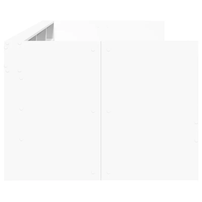 Kušetė su stalčiais be čiužinio, balta, 100x200 cm