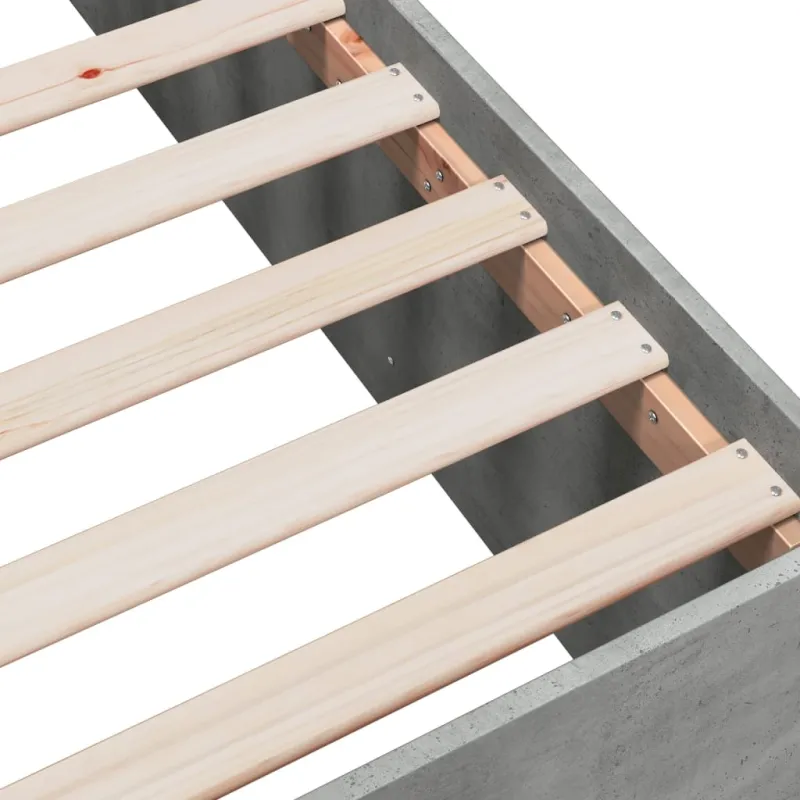 Lovos rėmas, betono pilkos spalvos, 120x190cm, apdirbta mediena