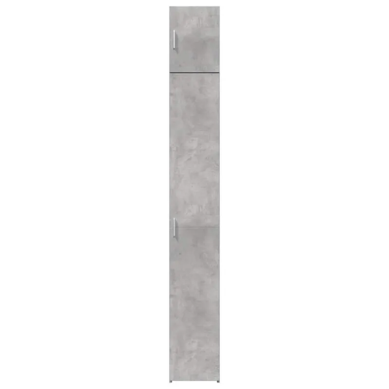 Siaura spintelė daiktams, betono pilka, 30x42,5x225cm, mediena
