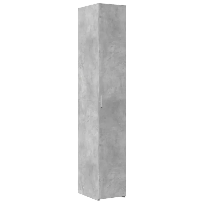 Siaura spintelė daiktams, betono pilka, 30x42,5x225cm, mediena