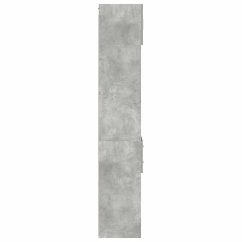 Siaura spintelė daiktams, betono pilka, 30x42,5x225cm, mediena