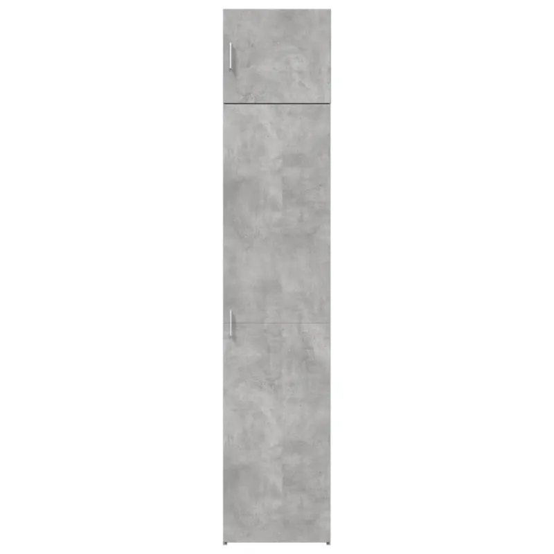 Siaura spintelė daiktams, betono pilka, 45x42,5x225cm, mediena