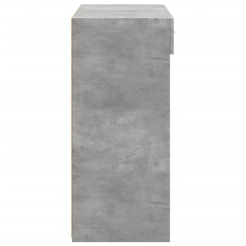 Šoninė spintelė, betono pilka, 80x42,5x93cm, apdirbta mediena