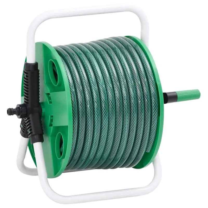 Žarnos ritė su tvirtinimo detalėmis, žalia, 0,5", 30m, PVC
