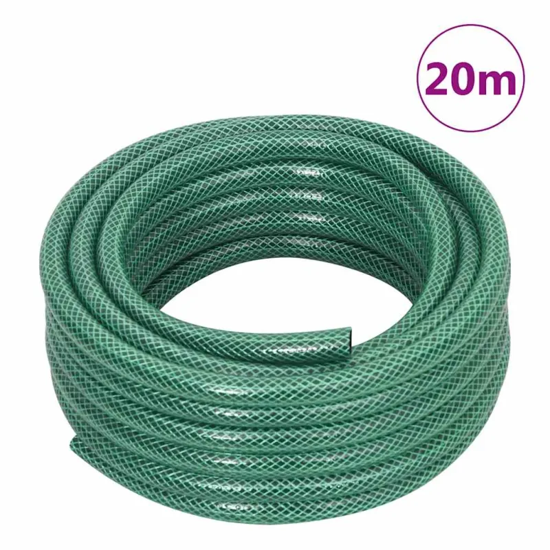 Žarnos ritė su tvirtinimo detalėmis, žalia, 0,5", 20m, PVC