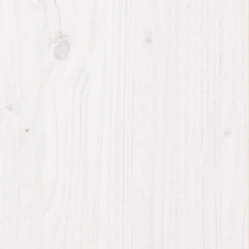 Sodo lovelis, baltas, 60x60x46cm, pušies medienos masyvas