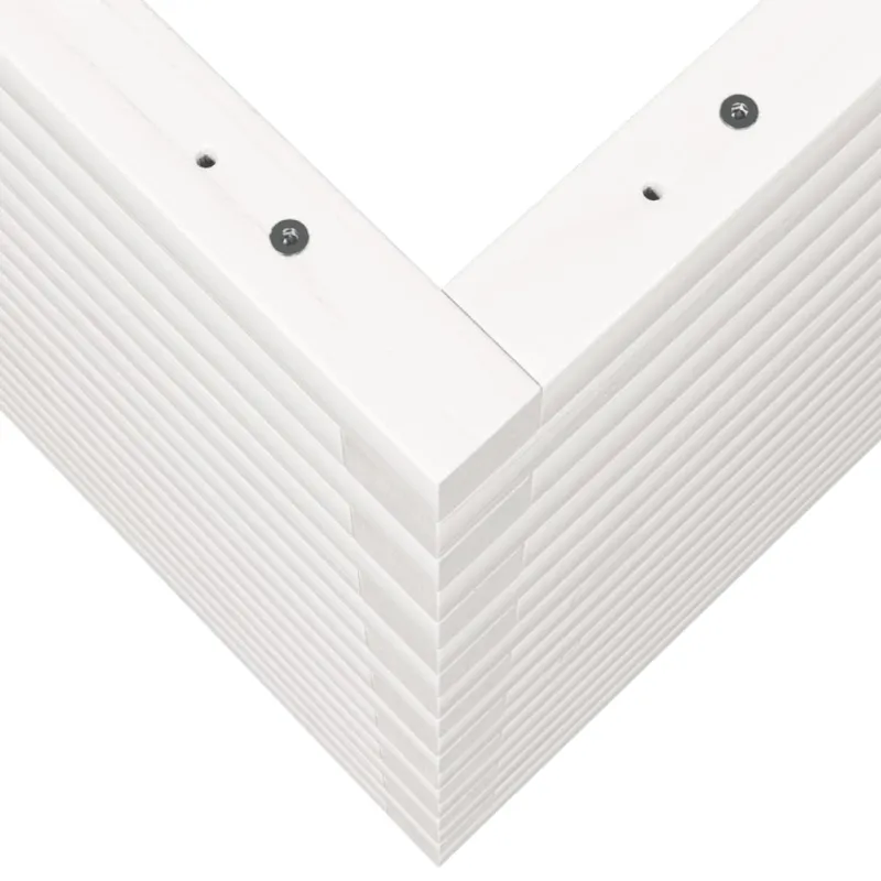 Sodo lovelis, baltas, 50x50x68,5cm, pušies medienos masyvas