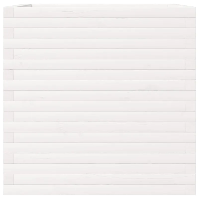 Sodo lovelis, baltas, 70x70x68,5cm, pušies medienos masyvas