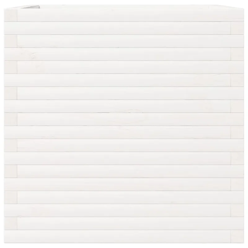 Sodo lovelis, baltas, 70x70x68,5cm, pušies medienos masyvas