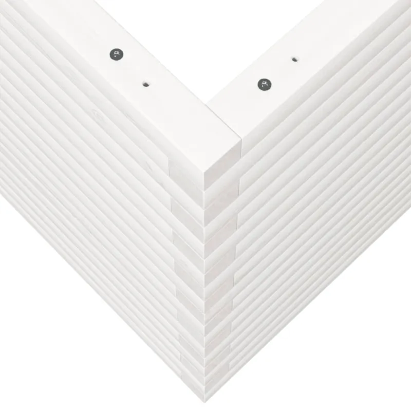 Sodo lovelis, baltas, 70x70x68,5cm, pušies medienos masyvas