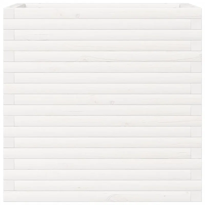 Sodo lovelis, baltas, 70x40x68,5cm, pušies medienos masyvas