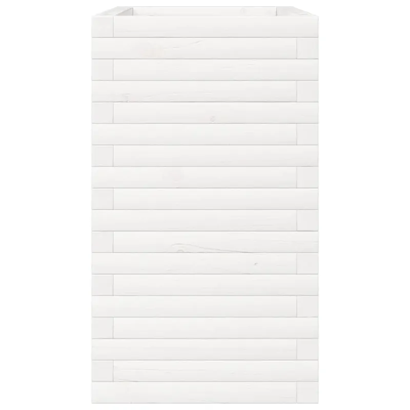 Sodo lovelis, baltas, 70x40x68,5cm, pušies medienos masyvas