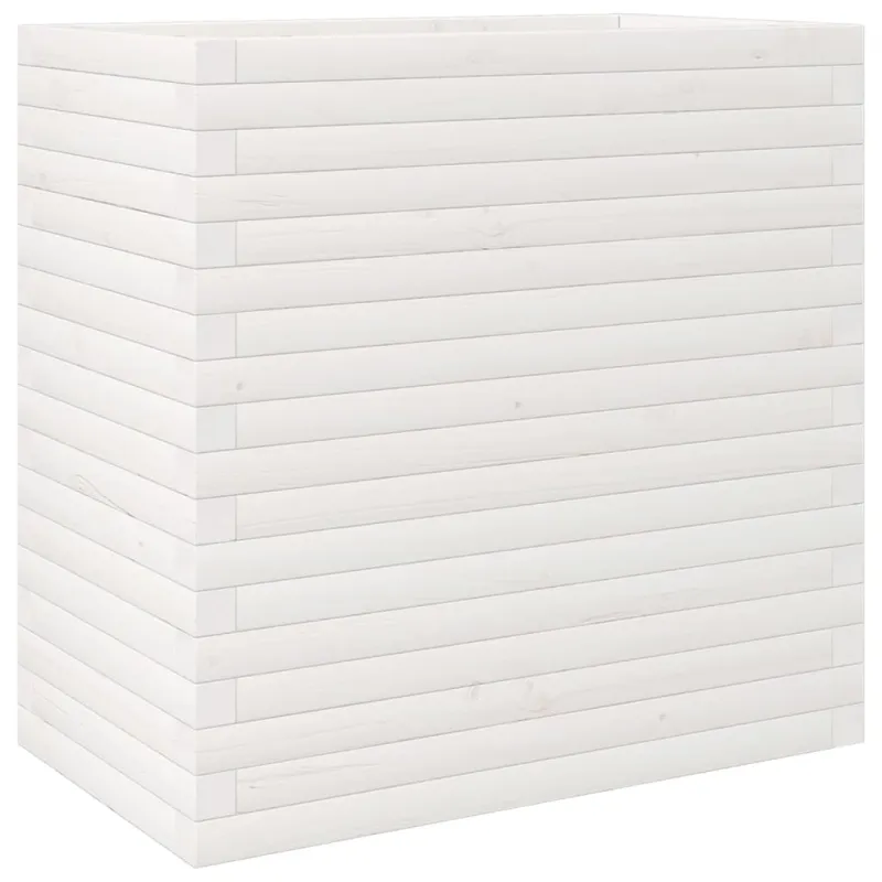 Sodo lovelis, baltas, 70x40x68,5cm, pušies medienos masyvas