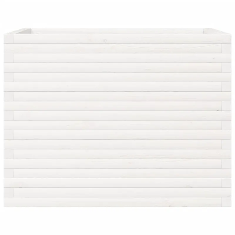 Sodo lovelis, baltas, 90x60x68,5cm, pušies medienos masyvas
