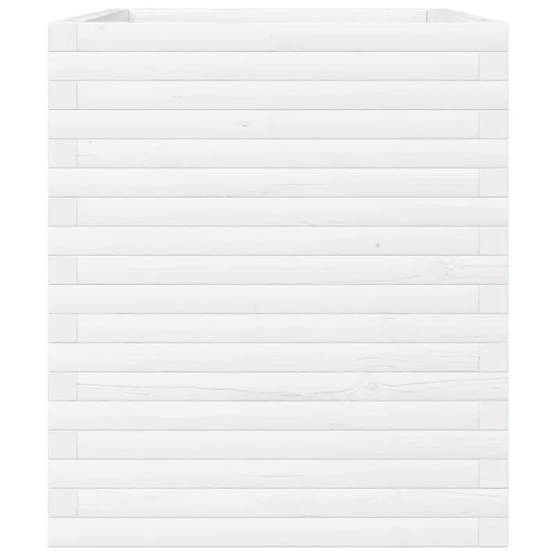 Sodo lovelis, baltas, 90x60x68,5cm, pušies medienos masyvas