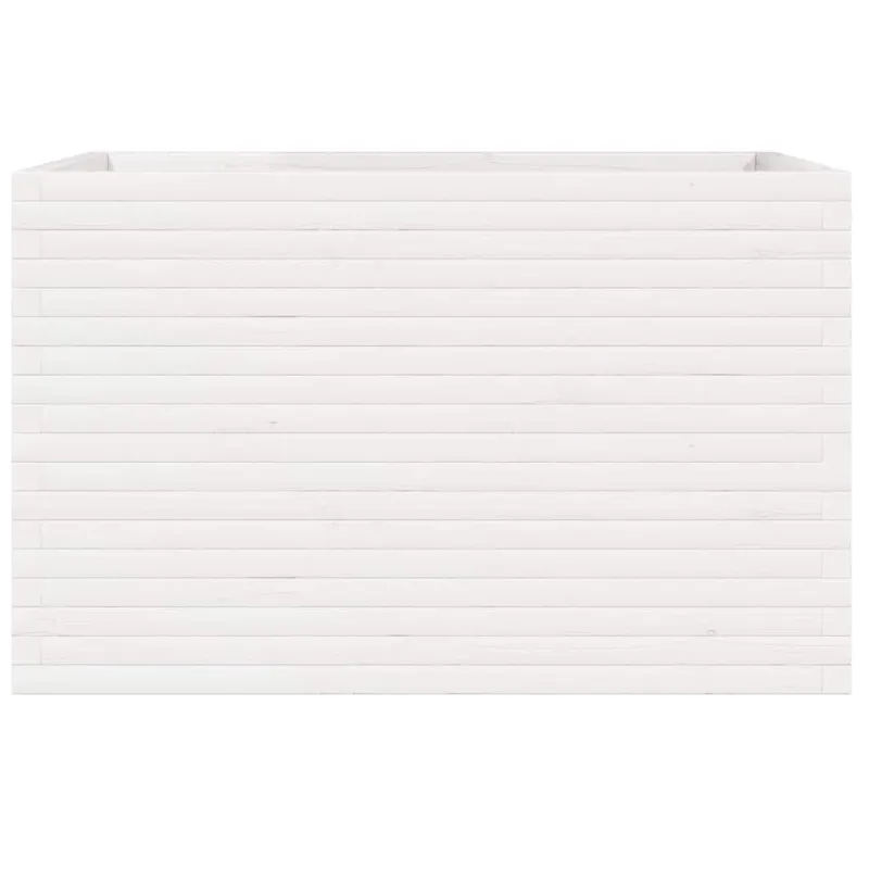 Sodo lovelis, baltas, 110x60x68,5cm, pušies medienos masyvas