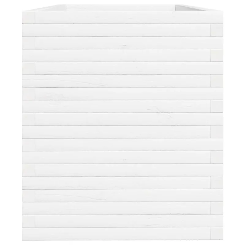 Sodo lovelis, baltas, 110x60x68,5cm, pušies medienos masyvas
