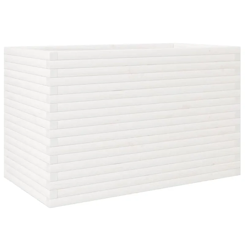 Sodo lovelis, baltas, 110x60x68,5cm, pušies medienos masyvas