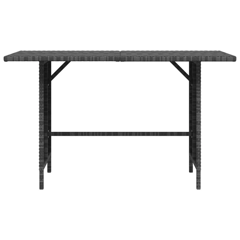 Sodo valgomojo stalas, pilkos spalvos, 110x70x65cm, poliratanas