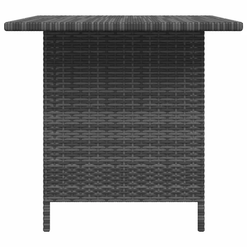 Sodo valgomojo stalas, pilkos spalvos, 110x70x65cm, poliratanas