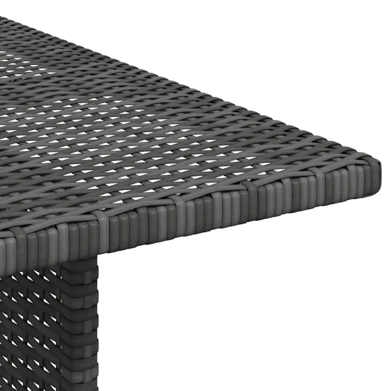 Sodo valgomojo stalas, pilkos spalvos, 110x70x65cm, poliratanas