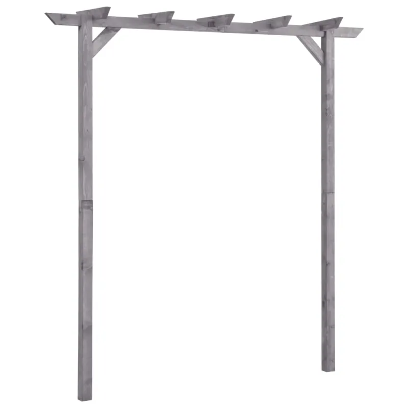 Sodo pergolė, pilkos spalvos, 200x40x205cm, impregnuota pušis