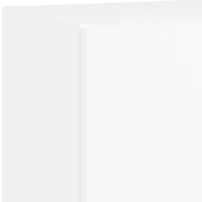 Sieninė TV sekcija su LED, 4 dalių, balta, apdirbta mediena