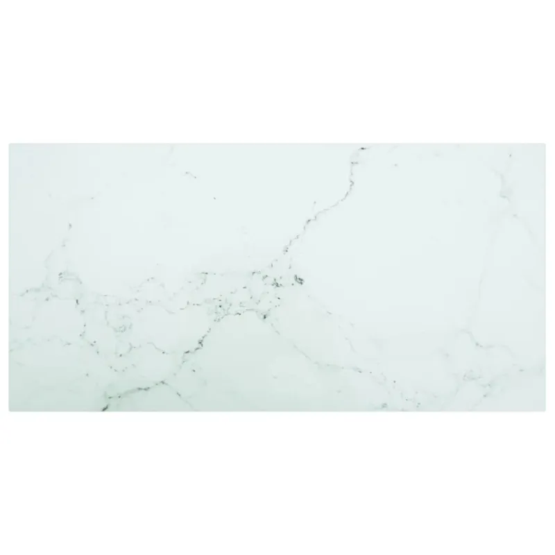 Stalviršis, baltas, 100x50cm, grūdintas stiklas, 6mm