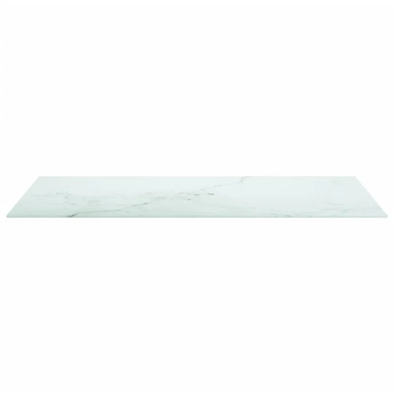 Stalviršis, baltas, 100x50cm, grūdintas stiklas, 6mm