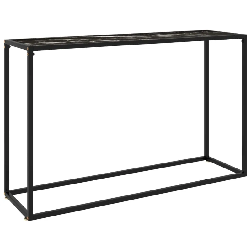 Konsolinis staliukas, juodas, 120x35x75cm, grūdintas stiklas