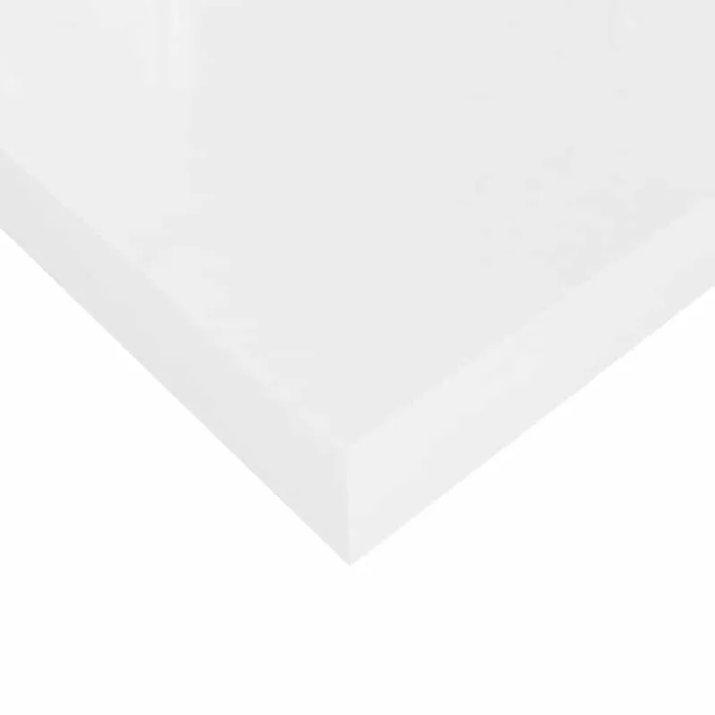 Pakabinama sieninė lentyna, balta, 50x23x3,8cm, MDF, blizgi