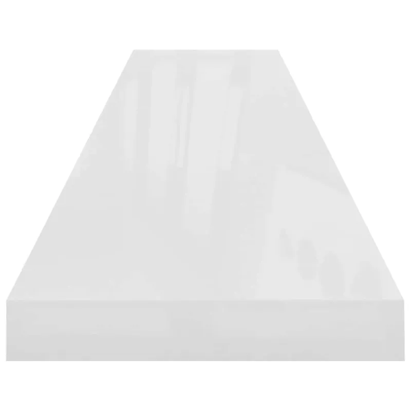 Pakabinamos lentynos, 2vnt., baltos, 120x23,5x3,8cm, MDF