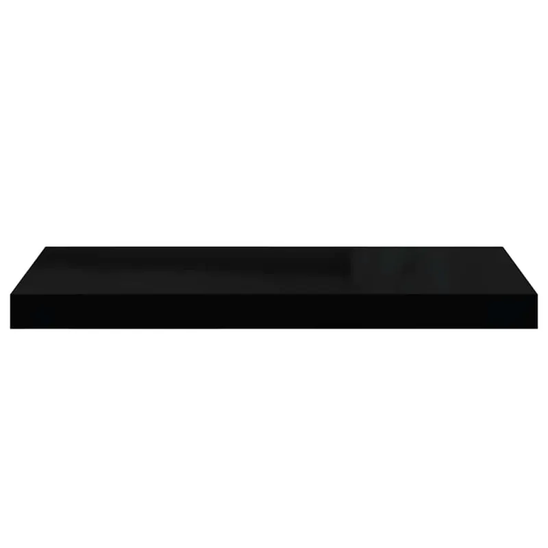 Pakabinamos lentynos, 2vnt., juodos, 60x23,5x3,8cm, MDF