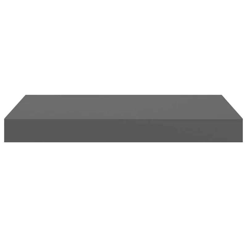 Pakabinamos sieninės lentynos, 2vnt., pilkos, 40x23x3,8cm, MDF