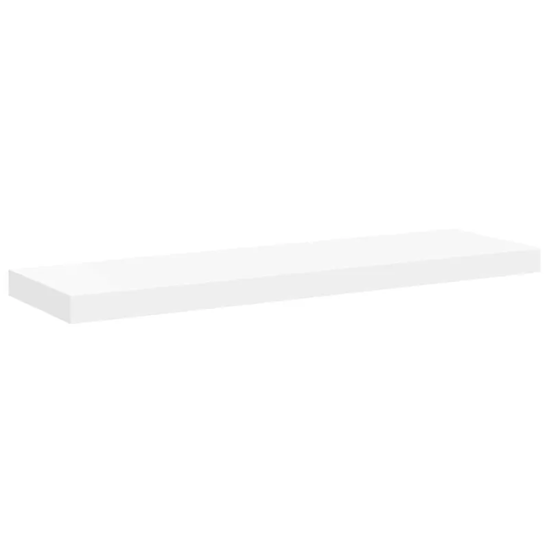 Pakabinamos lentynos, 2vnt., baltos, 80x23,5x3,8cm, MDF