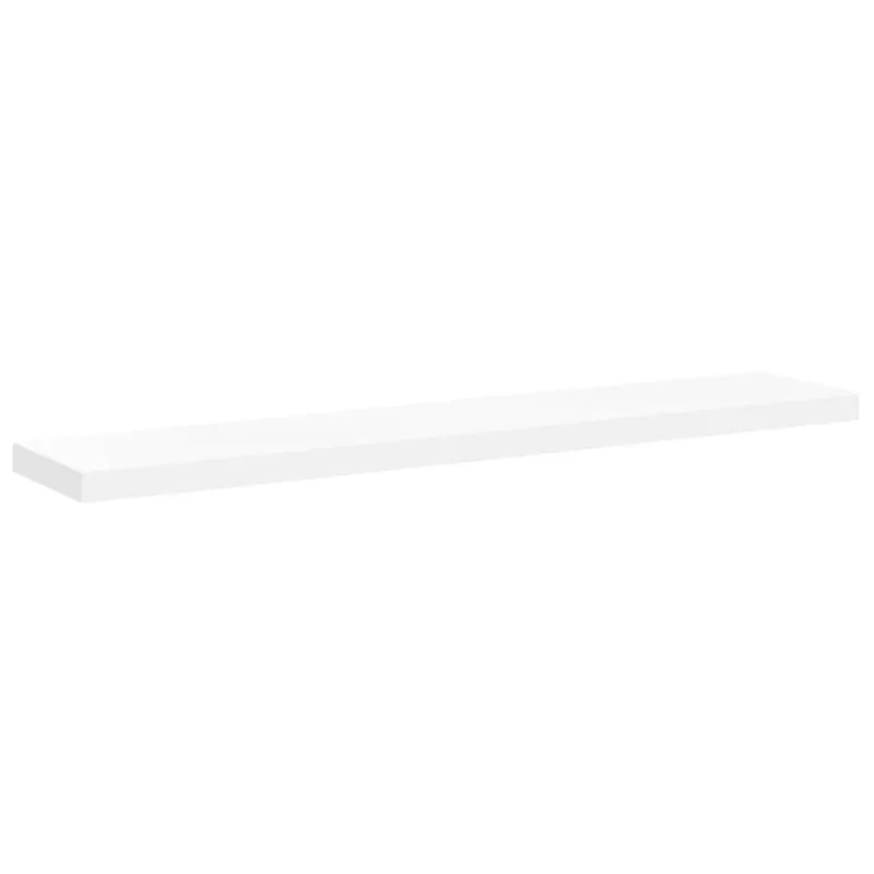 Pakabinamos lentynos, 4vnt., baltos, 120x23,5x3,8cm, MDF