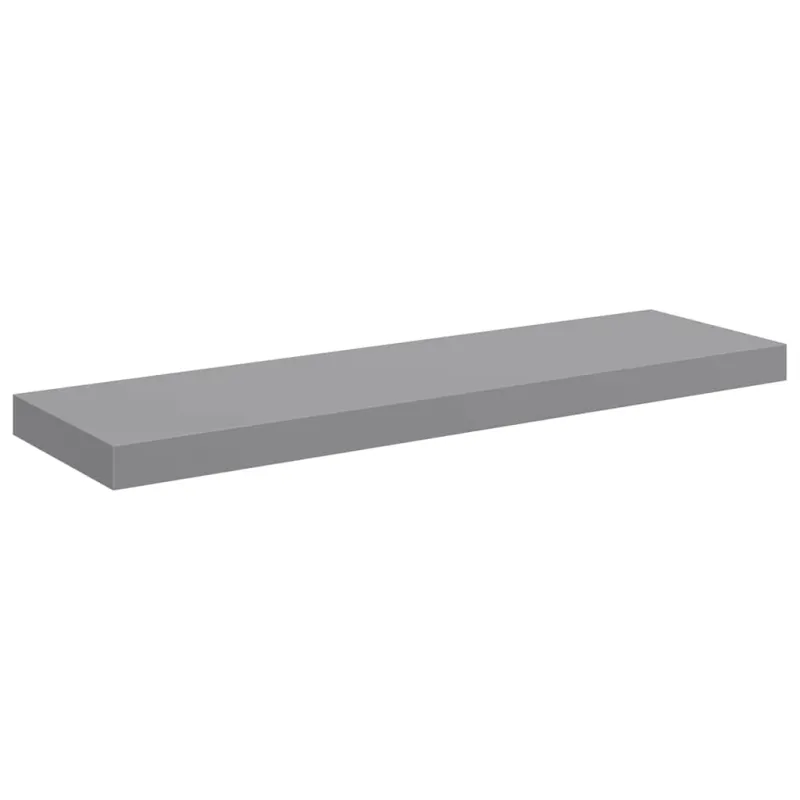 Pakabinamos lentynos, 2vnt., pilkos, 80x23,5x3,8cm, MDF