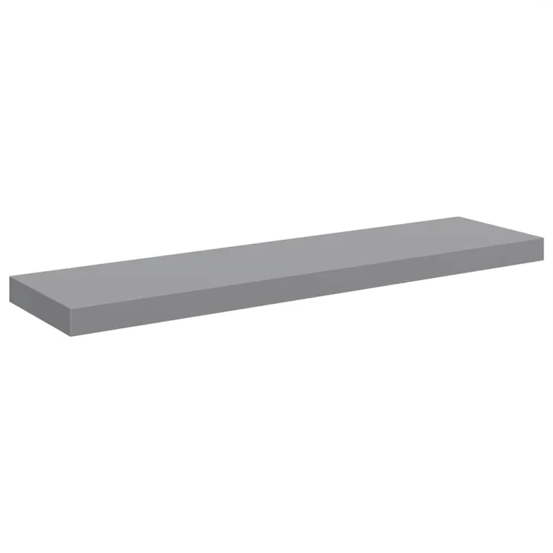 Pakabinamos lentynos, 2vnt., pilkos, 90x23,5x3,8cm, MDF