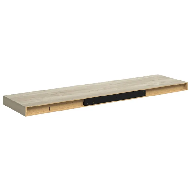 Pakabinamos lentynos, 2vnt., ąžuolo spalvos, 90x23,5x3,8cm, MDF