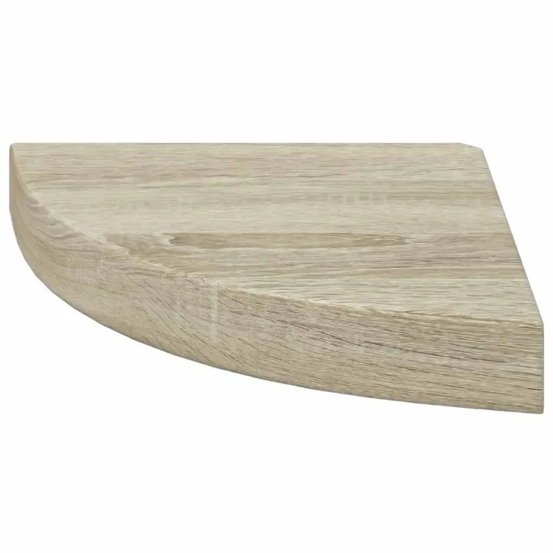 Pakabinamos kampinės lentynos, 4vnt., ąžuolo, 25x25x3,8cm, MDF