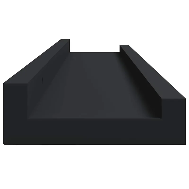 Lentynos nuotraukų rėmeliams, 2vnt., juodos, 80x9x3cm, MDF